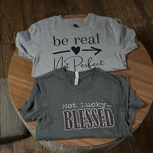 Gray Graphic women’s T-Shirts Set